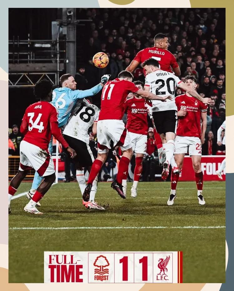 九游体育直播-利物浦客场战平，领先优势被缩小